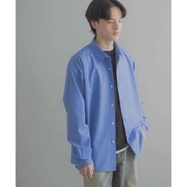 シャツ マイクロチェックレギュラーカラーシャツ メンズ