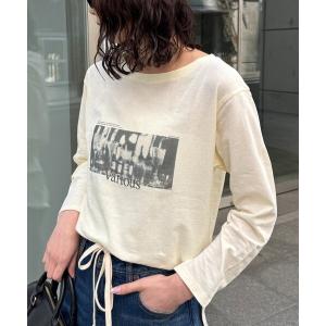 tシャツ シアー梨地アソートロゴロンTEE レディース