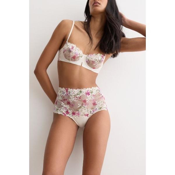 ショーツ Pretty Flowers ハイライズ ブラジリアンキュロット