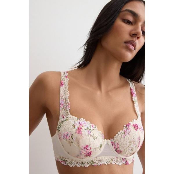 ブラジャー Pretty Flowers” プリント Sofia バルコネットブラ