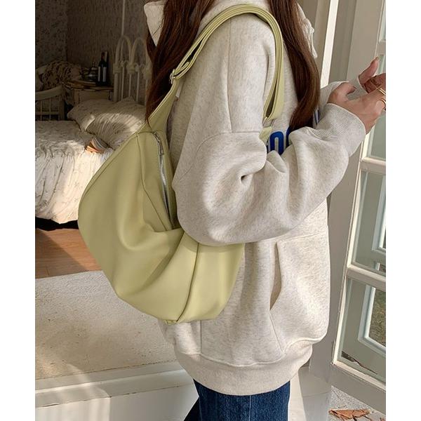 ショルダーバッグ バッグ ソフトレザー PUワンショルダーバッグ 通勤通学 A4サイズ収納可能 レデ...