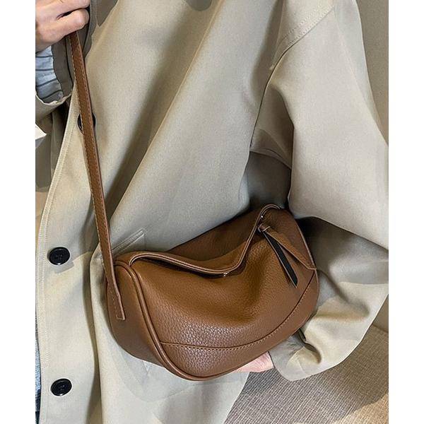 ショルダーバッグ バッグ PUレザー ラウンドショルダーバッグ レディース