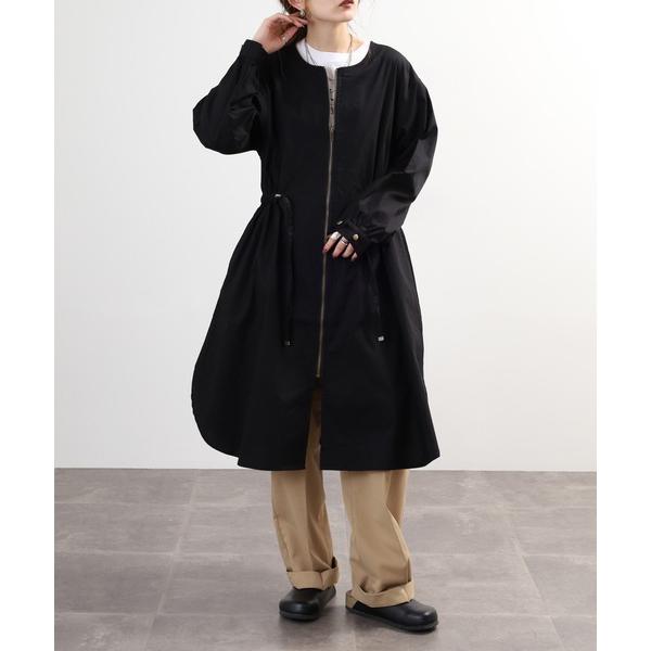 ジャケット ノーカラージャケット ノーカラーロングMA-1 レディース