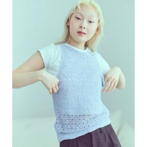 ニット セーター Slub Mesh Knit Tank レディース