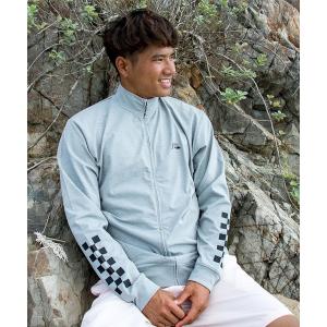 ラッシュガード QUIKSILVER メンズ CHECKER ZIP 長袖ラッシュガード UPF50+ 接触冷感 速乾「2026年春夏モデル」/クイックシルバースタンドカラーUVカット…
