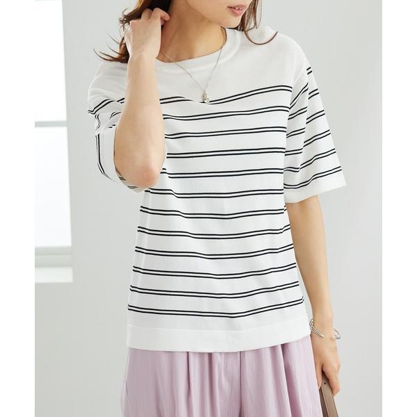 ニット セーター シャリ冷！洗える多機能ニットＴシャツ レディース