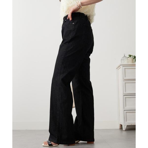 パンツ ひんやり軽やかフレアーデニムパンツ７３丈 レディース