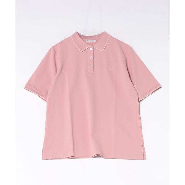 tシャツ 多機能付配色刺しゅうポロシャツ レディース