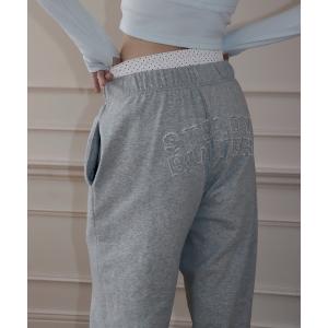 スウェットパンツ ジャージ 「mieya mieya」BUTTER PATCH SWEAT PT/バターパッチスウェットパンツ レディース