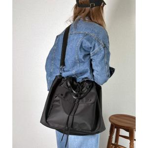 ショルダーバッグ バッグ lus. 2WAYアウトポケットナイロンショルダーバッグ レディース