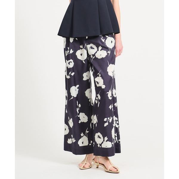 パンツ ESTNATION / バイカラーフラワーパネルプリントパンツ レディース