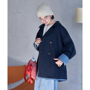 トレンチコート コート 入学式 卒業式 配色 ショート トレンチコート/ミニ フレアコート/ハイネックショートコート/スプリングコート レディース