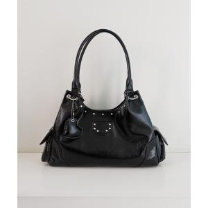 ショルダーバッグ バッグ 韓国風/「ZOZOTOWN限定」ハートチャーム付きスタッズショルダーバッグ/500mlペットボトル収納可能 レディース