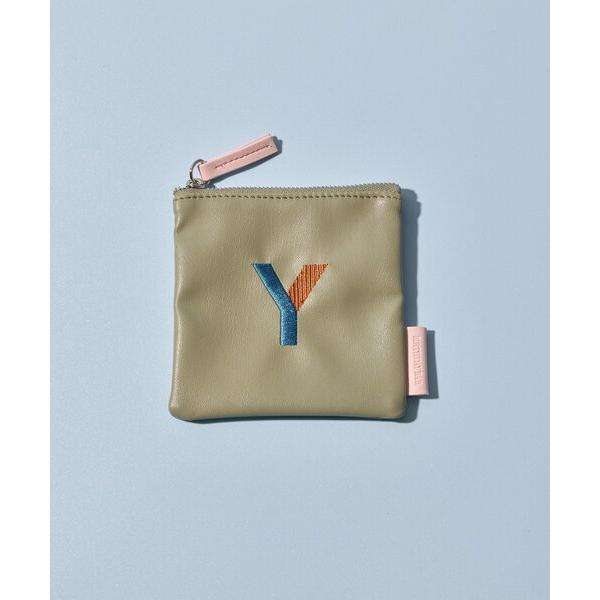ポーチ Kindly Yours フェイクレザーイニシャルミニポーチ レディース メンズ