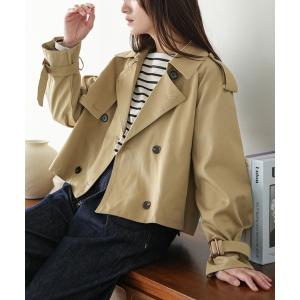 トレンチコート コート ショートトレンチコート レディース