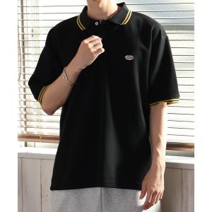 ポロシャツ 「GENUINE DICKIES/ジェニュインディッキーズ」ミニワッペンリブライン 鹿の子ポロシャツ メンズ レディース