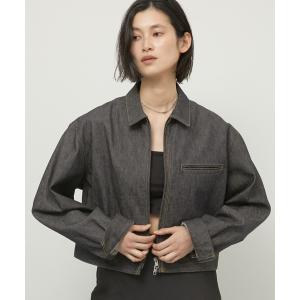 デニムジャケット gジャン 「LA PEAU DE GEM」box denim blouson/ボックスシルエットデニムブルゾン レディース