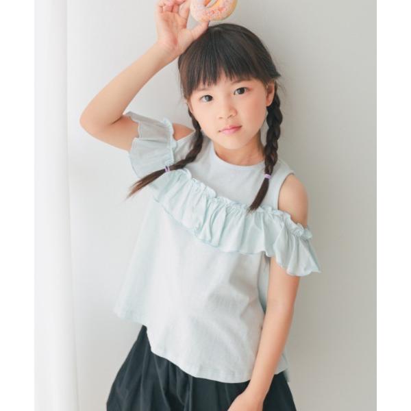 tシャツ NHT/エヌエイチティー オフシュルダーフリル Tシャツ キッズ 子供服 女の子