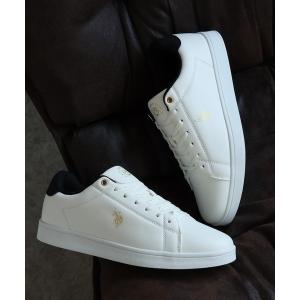 スニーカー 「U.S. POLO ASSN./ユーエスポロアッスン」ワンポイント バイカラー コートスニーカー メンズ レディース