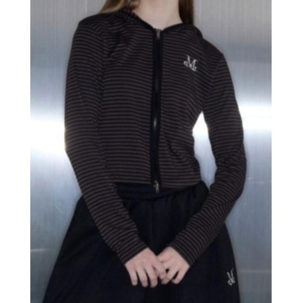 パーカー 「UNISEX」MUCENT／2WAYボーダージップ レディース メンズ