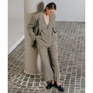 オールインワン CHECK JQ JUMP SUIT/チェックジャガードジャンプスーツ レディース