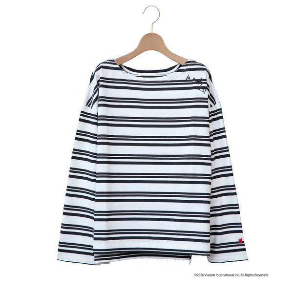 tシャツ 「コラボ」Emily in Paris　ボーダーカットソー レディース