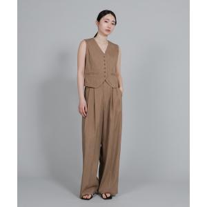 セットアップ 「Et」Mannish Vest and Tuck Pants Set レディース