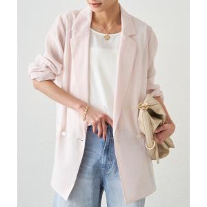 ジャケット テーラードジャケット リネンライクシアージャケット レディース