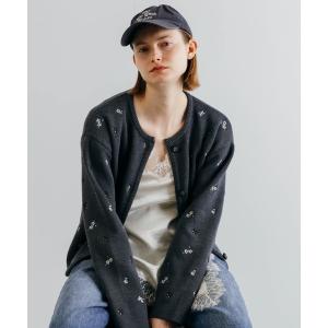 カーディガン FLOWER EMBROIDERY CD/フラワーエンブロイダリーカーデ レディース