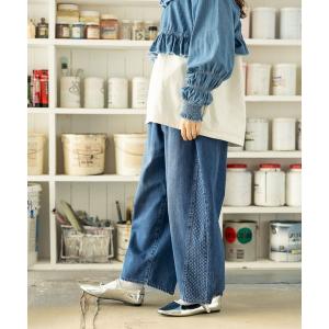 「niko and...」 デニムパンツ LARGE インディゴブルー レディース
