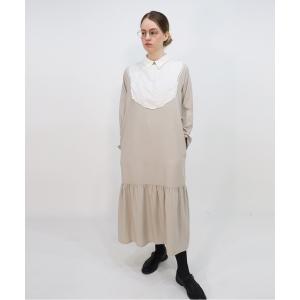 「haupia」 長袖ワンピース MEDIUM グレイッシュベージュ レディース