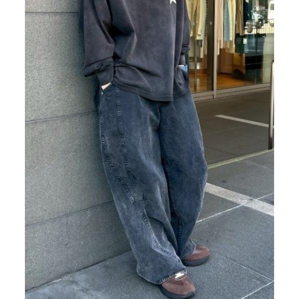 パンツ PIGMENT DYED BARREL LEG WIDE PANTS レディース メンズ
