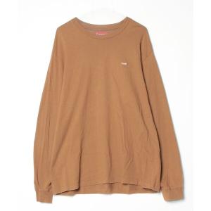 「Supreme」 ワンポイント長袖Tシャツ L ブラウン メンズ