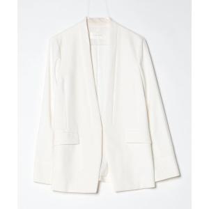 「PINKY&DIANNE」 ノーカラージャケット 38 ホワイト レディース