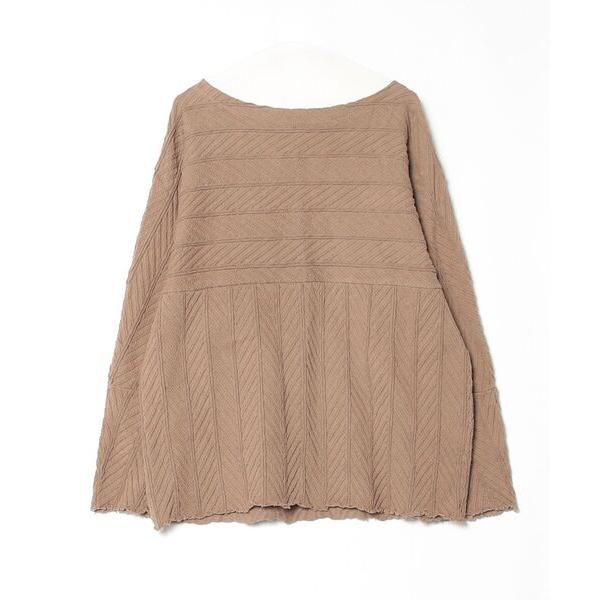 「R JUBILEE」 ボーダー柄長袖カットソー FREE ブラウン レディース