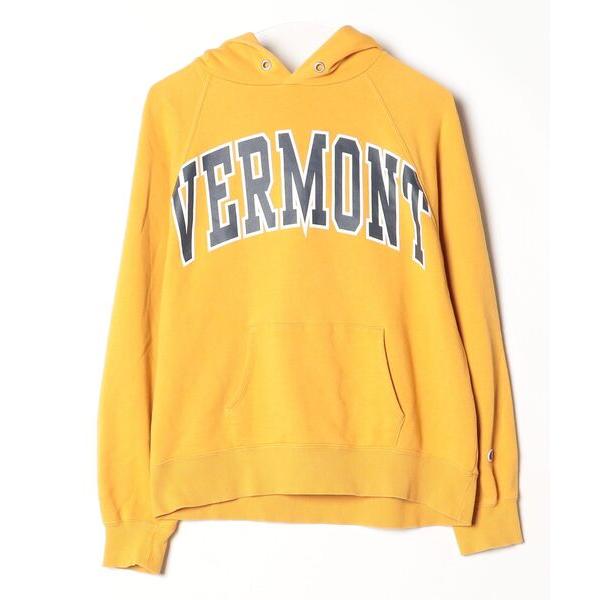 「Champion」 プルオーバーパーカー M オレンジ レディース