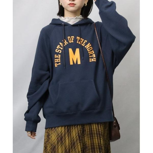 「Champion」 プルオーバーパーカー M ネイビー レディース