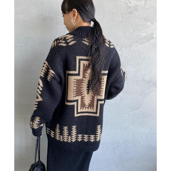 「PENDLETON」 ニットカーディガン M ブラック レディース