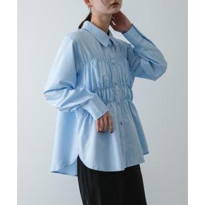 ブラウス シャツ シャーリングデザインシャツ レディース