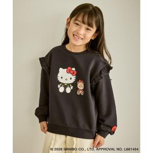トレーナー 「KIDS/キッズ」「ROPE' PICNIC×ハローキティ」発砲プリント裏毛プルオーバー キッズ 子供服 女の子