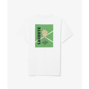 ラコステ tシャツ ボールバスケットバックプリントウルトラドライTシャツ メンズ
