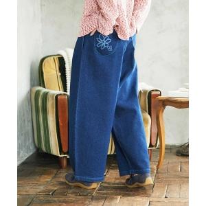 パンツ デニムカーブシルエットパンツ レディース