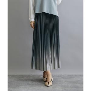 スカート グラデーションプリーツスカート