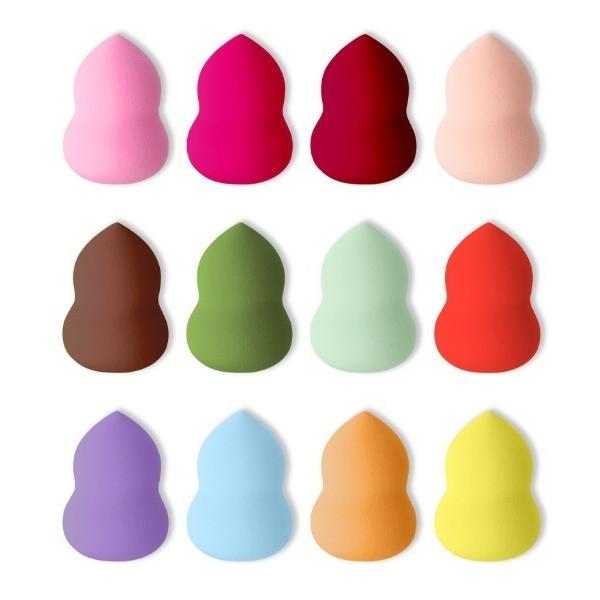 メイクスポンジ パフ マルチカラー メイクスポンジ　12個セット