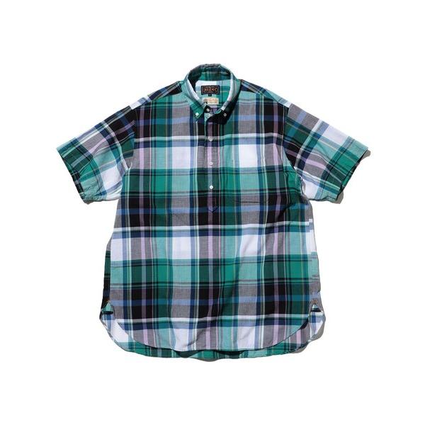 シャツ 半袖 B.D. Pullover Classic-fit Madras メンズ