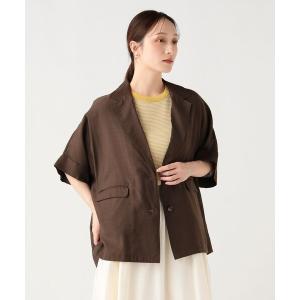 ジャケット テーラードジャケット フレンチ 半袖 ジャケット レディース