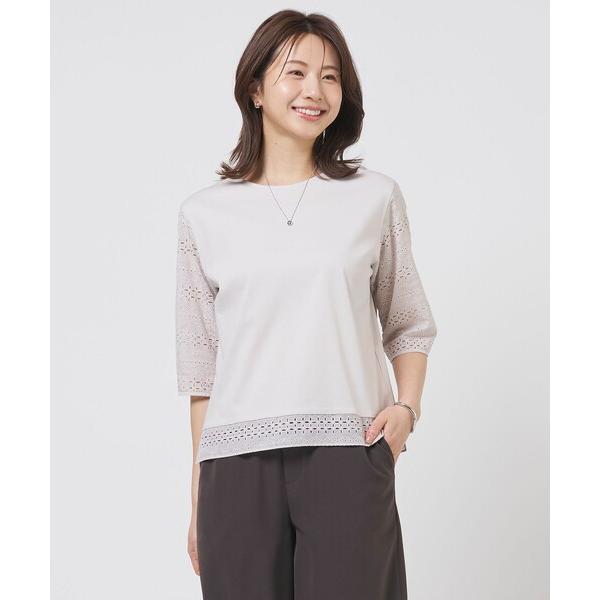 tシャツ 「一枚で着映え」スムースジャージー 刺繍 カットソー レディース