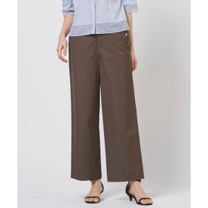 パンツ 麻シェルドライ ワイド ストレート パンツ レディース