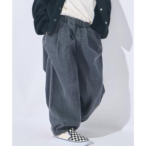 ワイドパンツ パンツ はくだけ今っぽい コクーンデニムパンツ キッズ 子供服 男の子 女の子