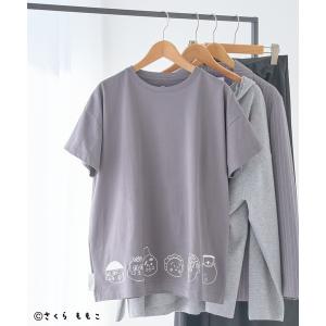 tシャツ COJI‐COJI/コジコジ 刺繍入り半袖Tシャツ レディース